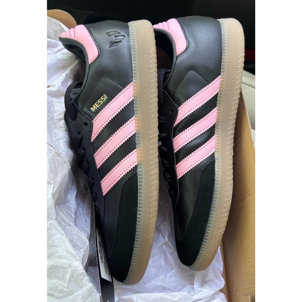 Adidas Samba Messi JP7845 Black Pink Gum Size 10.5 DS New In Box Inter Miami